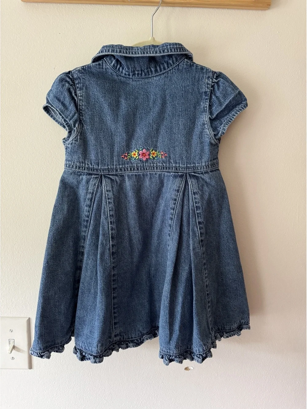 Vintage Oshkosh Denim Embroidered Dress